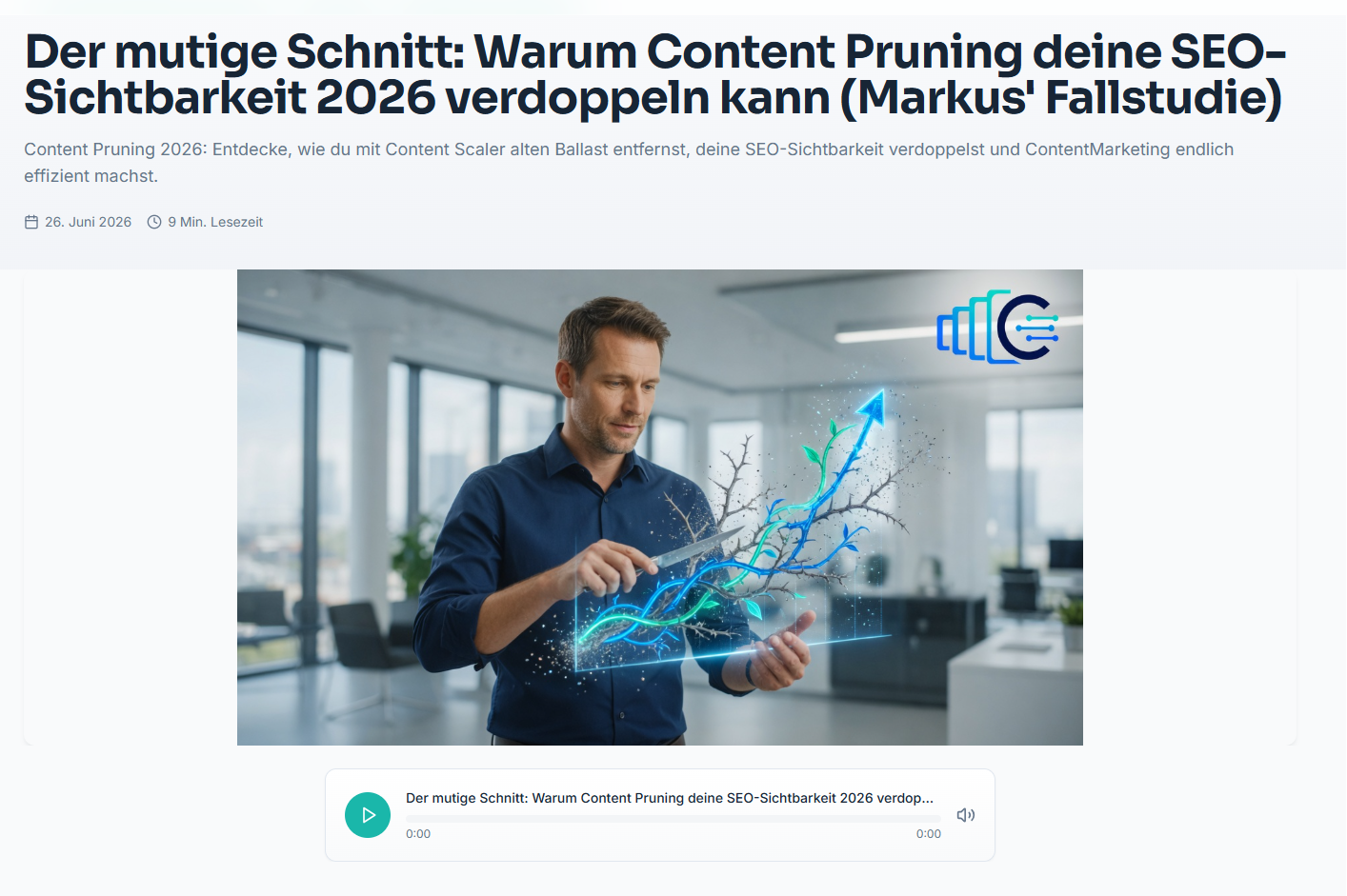 Blog Article with Podcast Player